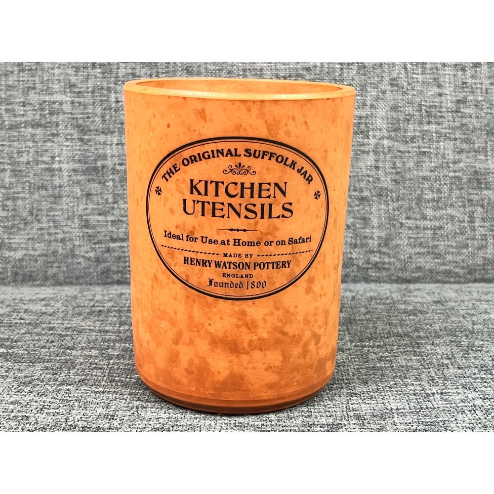 Henry Watson Pottery Original Suffolk‎ Jar Kitchen Utensils Terracotta 5.75"